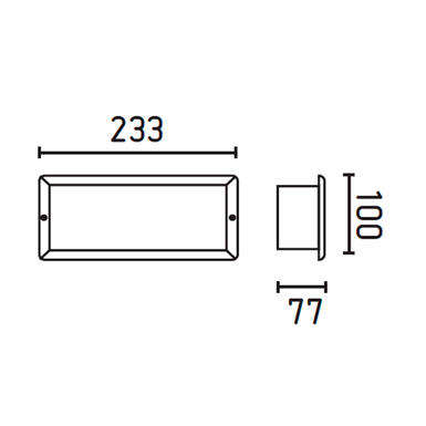 Encastré mural design Faro Liso Blanc Aluminium 71490+71482