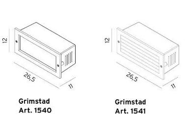 Encastré mural led extérieur Norlys Grimstad Aluminium 1545