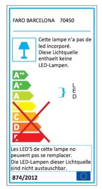 Encastré mural led Faro Filter Gris Aluminium 70450