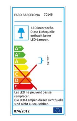 Encastré mural led Faro Sedna Gris anthracite Aluminium 70146