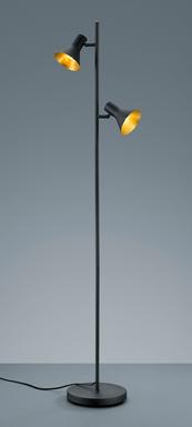 Lampadaire 2 lampes design Trio Nina Noir Métal R40162002