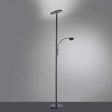 Lampadaire 2 lampes led Leuchten Direkt Hans Noir Métal 11709-18