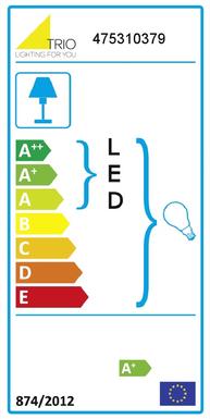 Lampadaire 2 lampes led Trio Nandor Or Métal - Tissus 475310379