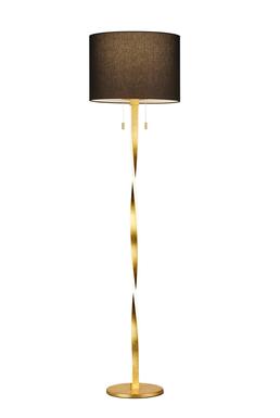 Lampadaire 2 lampes led Trio Nandor Or Métal - Tissus 475310379