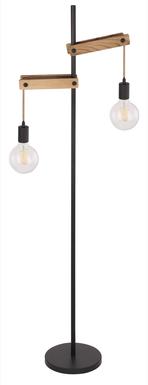 Lampadaire 2 lumières design Globo Visso Noir Métal 15653S