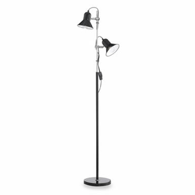 Lampadaire 2l Design 61139 POLLY Ideal lux POLLY Noir Acier 61139