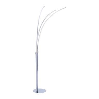 Lampadaire 3 lampes led Leuchten Direkt Maja Chrome Plastique 15383-55