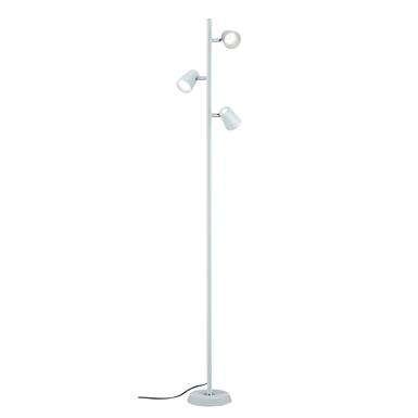 Lampadaire 3 lampes led Trio Narcos Blanc Acier 473190331