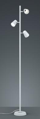 Lampadaire 3 lampes led Trio Narcos Blanc Acier 473190331