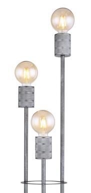 Lampadaire 3 lumières design Globo Freddy Gris Métal 54036-3S