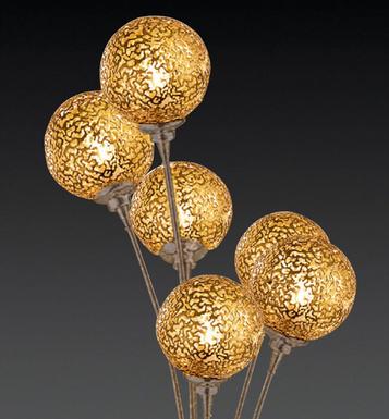 Lampadaire 6 lampes design Neuhaus Greta Rouille Métal 398-48