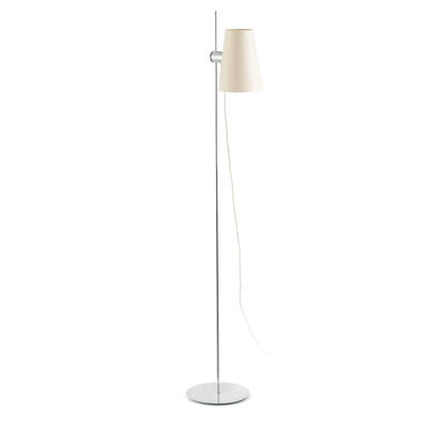 Lampadaire avec abat-jour Faro Lupe Chrome Métal 29998