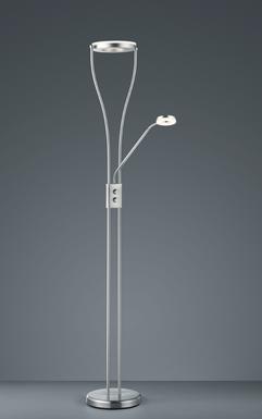 Lampadaire avec liseuse led Trio Rennes Chrome Métal R42412106