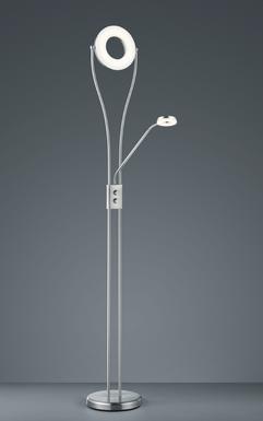 Lampadaire avec liseuse led Trio Rennes Chrome Métal R42412106