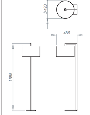 Lampadaire Design 4538+4090 Ravello Astro Ravello Nickel mat Métal 4538+4090