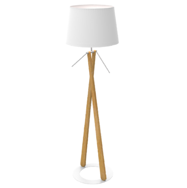 Lampadaire design Aluminor Zazou Blanc Bois ZAZOU LS B