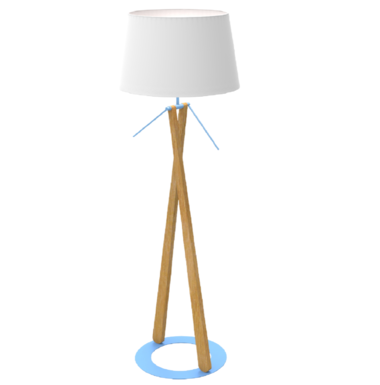 Lampadaire design Aluminor Zazou Bleu Bois ZAZOU LS L