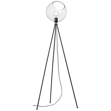 Lampadaire design Brilliant Afton Noir Métal - Verre 94962/06