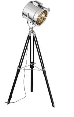 Lampadaire design Brilliant Cine Noir Métal - Verre HK13018S70