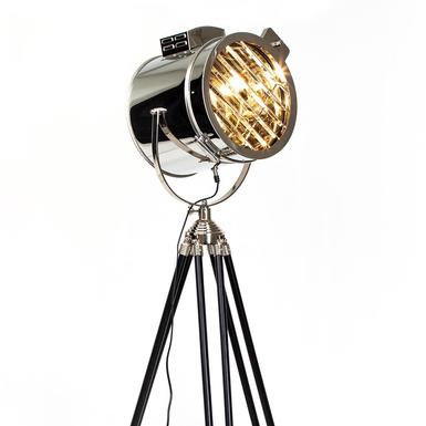 Lampadaire design Brilliant Cine Noir Métal - Verre HK13018S70