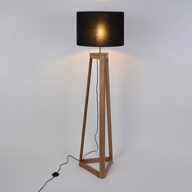 Lampadaire design Corep Honoré Noir Bois PR503540