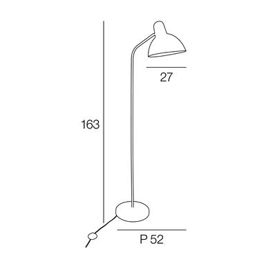 Lampadaire design Corep Marcel Noir Métal 656543