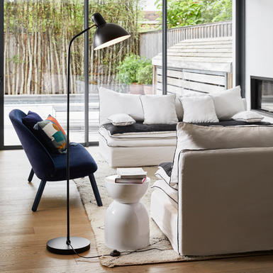 Lampadaire design Corep Marcel Noir Métal 656543