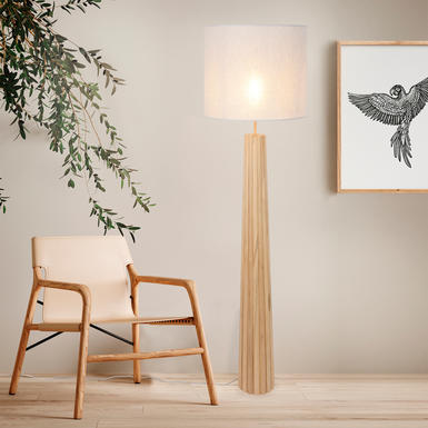 Lampadaire design Corep Marius Noir Bois PR503538