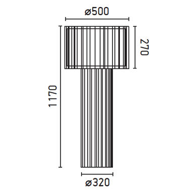 Lampadaire design Faro LINDA Noir Métal/tissus 29312