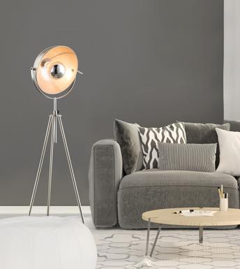 Lampadaire design Globo Nosy Gris Métal 58306