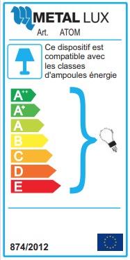 Lampadaire design Metal Lux Atom Chrome Métal 255.740.01