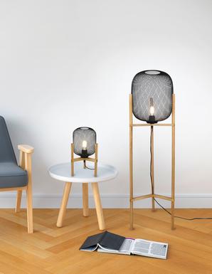 Lampadaire design Trio Calimero Noir Métal R40561032