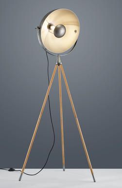 Lampadaire design Trio Delhi Gris Métal 403400167