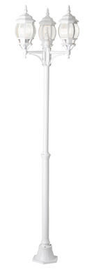 Lampadaire extérieur 3 lampes classique Brilliant Istria Blanc Aluminium 48688/05