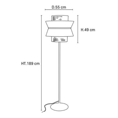 Lampadaire extérieur Singapour H 189 cm - Honey/Sand - Market Set - PR503895