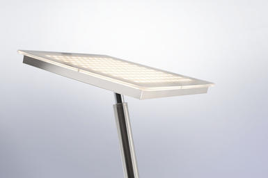 Lampadaire led avec liseuse Leuchten Direkt Hans Nickel satiné Acier 11710-55