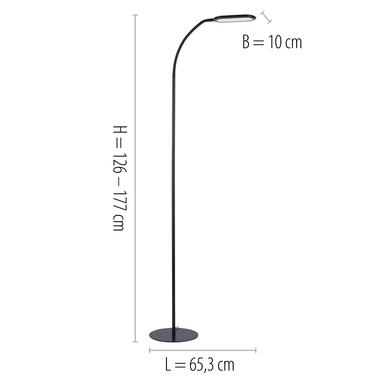 Lampadaire led Leuchten Direkt Kelly Noir Métal 14406-18