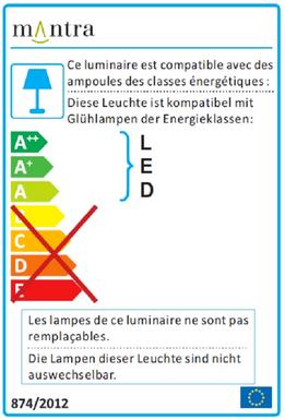 Lampadaire led Mantra Sahara Gris Aluminium 4861