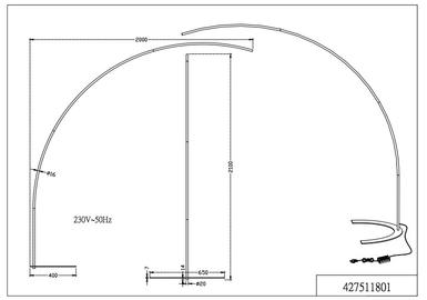 Lampadaire led Trio Shanghai Blanc Métal 427511801