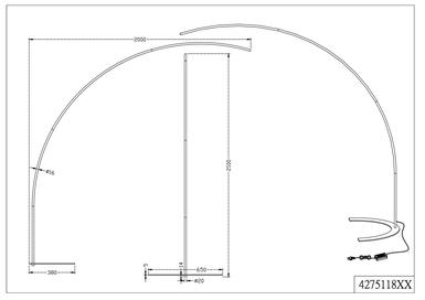 Lampadaire led Trio Shanghai Titane Métal 427511887 shanghai