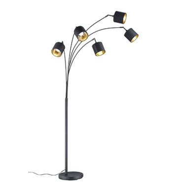 Lampadaire Tommy - Trio - H200 cm - 5xE14 - Noir doré - R46330579