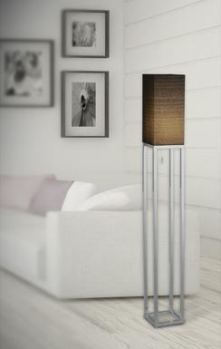 Lampadaires 1 lampes design Näve Alfa Noir Métal - Tissus 2064822