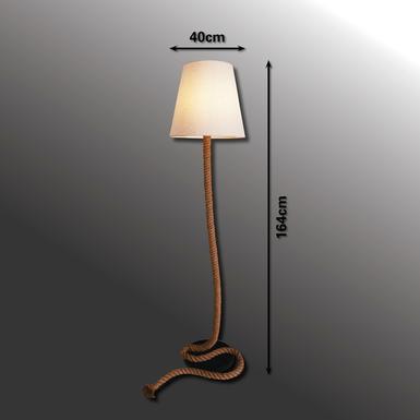 Lampadaires 1 lampes design Näve Rope Beige Métal - Tissus 2068227