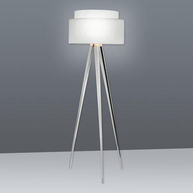 Lampadaires 1 lampes design Näve Tripod Blanc Métal - Tissus 2065723