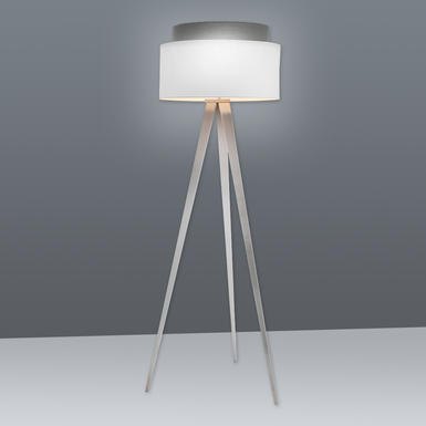 Lampadaires 1 lampes design Näve Tripod Beige Métal - Tissus 2065801
