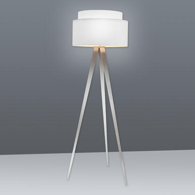 Lampadaires 1 lampes design Näve Tripod Blanc Métal - Tissus 2065823