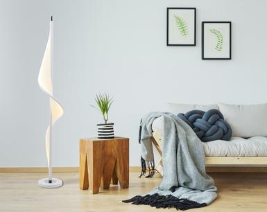 Lampadaires led Näve Banderas Blanc Métal - Tissus 2098123