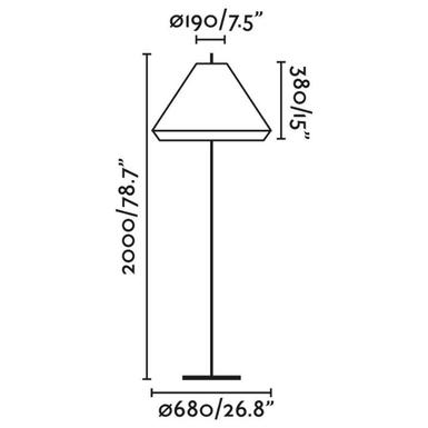 Lampadaire Extérieur Saigon In - Faro - Ø 68 cm - 1xE27 - Marron - 71569-07