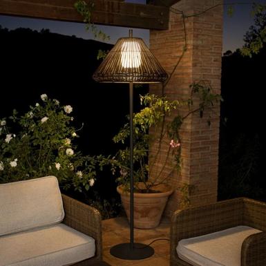 Lampadaire Extérieur Saigon In - Faro - Ø 68 cm - 1xE27 - Marron - 71569-07