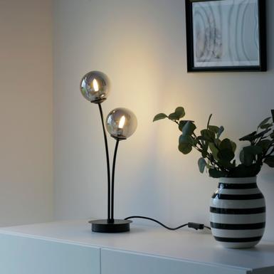 Lampe 2 lampes design Neuhaus Widow Noir Métal 4040-18